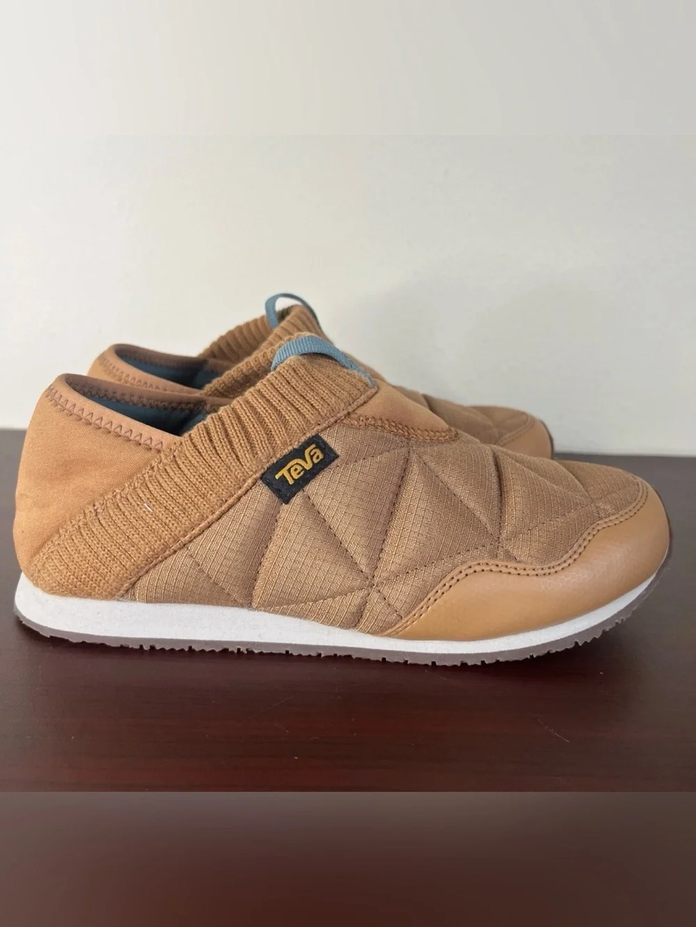 Teva Brown Slip-On Quilted Athletic Shoes (SIize 6)